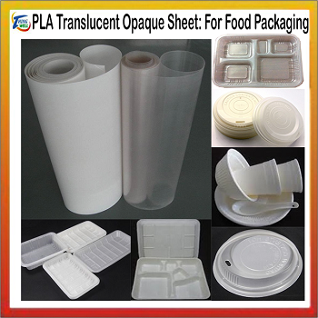 提供完全可生物降解的PLA半成品材料：片材、薄膜、保鮮膜、塗層紙、氣泡膜、飲料吸管。