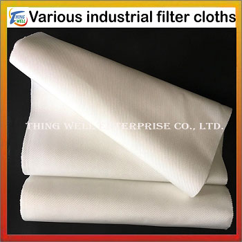 Various industrial filter cloths